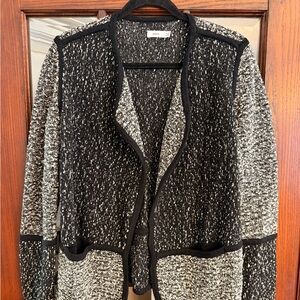 Vince Black and White Knit Cardigan